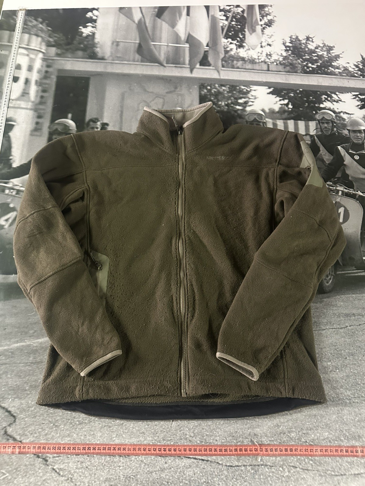 Arc’teryx Polartec Fleece Jacket L Verde Militare Full Zip Uomo E6