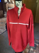 Nike Golf Men’s Size L Red  Tour Performance Thermal Fit  1/4 Zip