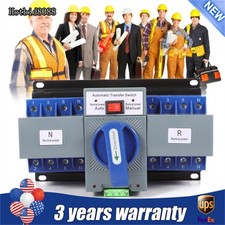 63A 4P ATS Dual Power Automatic Transfer Switch kit Generator Changeover Switch