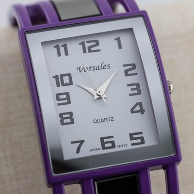 Varsales V4976-3 Cuff Bracelet Quartz Analog Women's Watch Sz.6 1/4'' New Battery