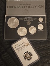 2023 Mexico Libertad 5 Coin Silver Set Banco De Mexico OGP + FREE NGC PF70 UC