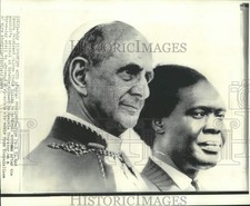1969 Press Photo Pope Paul VI and Uganda's Obote at Kampala Entebbe Airport