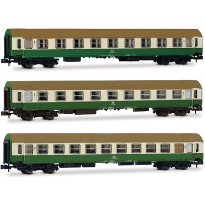 Arnold HN4482 N 3er Set Personenwagen OSShD-Wagen Typ B, DR, Ep. IV N + Neu