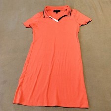 Tommy Hilfiger Polo Mini Dress Medium Golf Tennis Prep Preppy Peach V-Neck