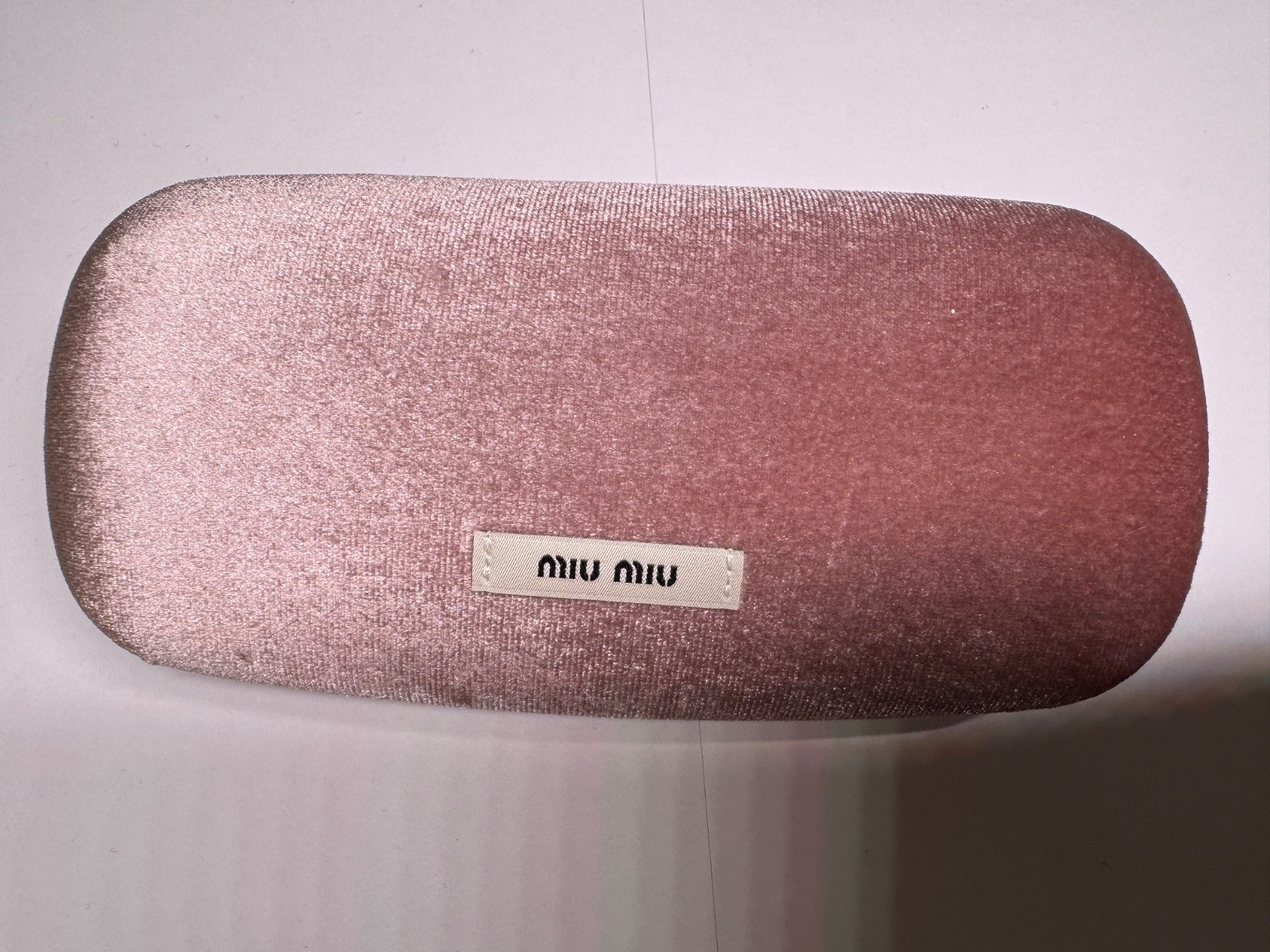 MIU MIU ORIGINAL Rose shell velvet sunglasses/eyeglasses case w/ cleaning cloth