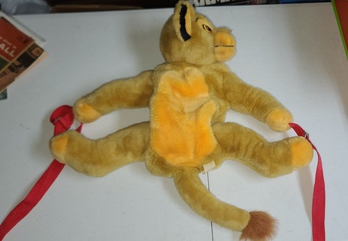 VTG Disney's The Lion King Simba Red Backpack Stuffed Plush 21” Hugging ...