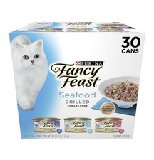 Fancy Feast Seafood Grilled Canned Cat Food - 30 Cans - Exp 08/27