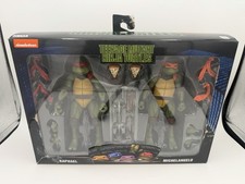 NECA Raphael vs Michelangelo TMNT Original 1990 Sealed 2 Pack Rare