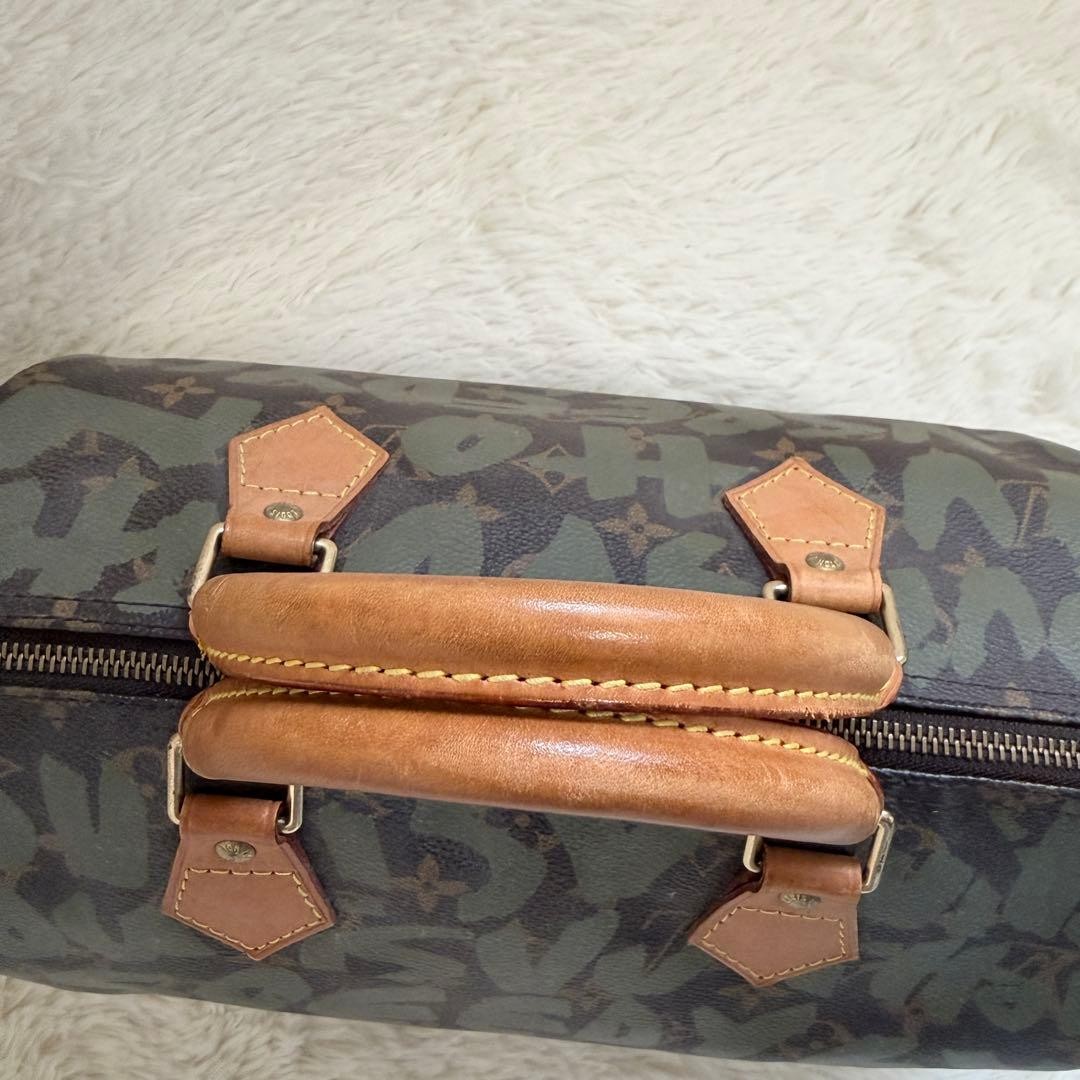 Louis Vuitton Speedy 30 Monogram Graffiti Khaki Handbag M93705