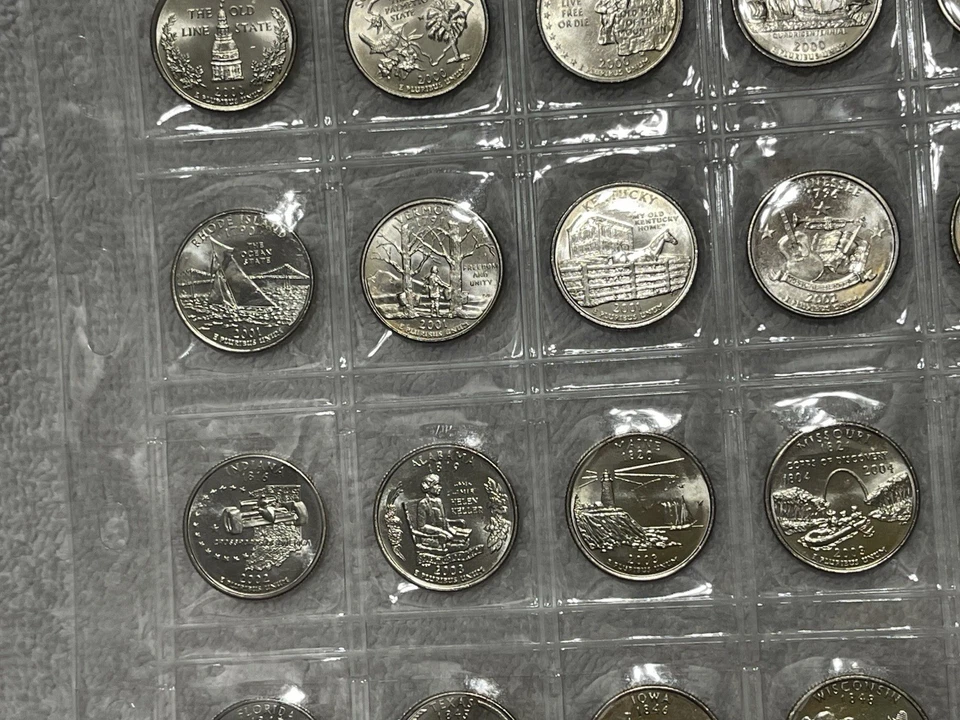 1999-2009 50 State Quarter Set And Territory Set Brilliant Uncirculated 56 Coins - Image 3 of 4