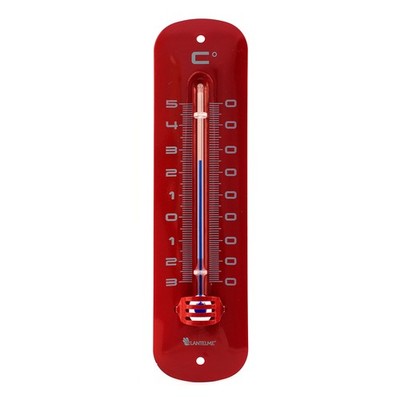 19cm Innenthermometer Metall Retro-Still Rot Außen Garten Thermometer Analog