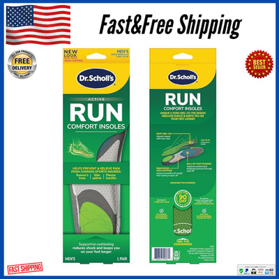 Dr. Scholl's Run Active Comfort Insoles,Trim to Fit Inserts, Solid Running Men's