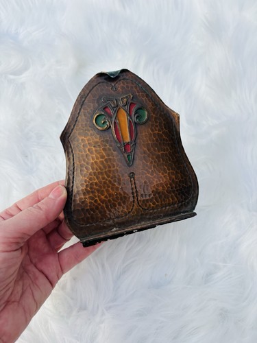 ANTIQUE ARTS CRAFTS OLD MISSION KOPPER KRAFT Craftsman MISSION BOOKEND