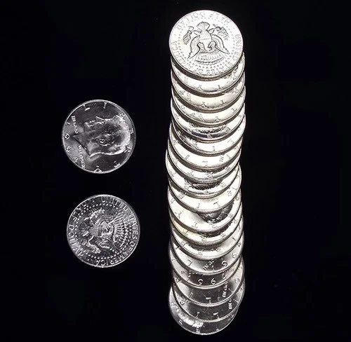 Roll of 20 - 1964 Kennedy Half Dollars 90% Silver $10 Face BU/Circulated