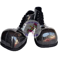 Mexican Professional Glitter Black Clown Shoes Zapato Para Payaso Made In Mexico