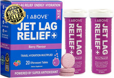 Jet Lag Relief Effervescent Tablets 2x10 Count Antioxidant Vitamins Electrolytes