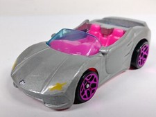 Barbie Extra Hot Wheels 2022 'Tooned 134 Metalflake Gray Y5 Wheels 1:64 Loose