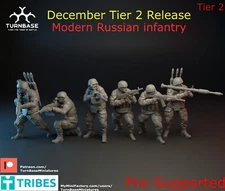 Turnbase Miniatures Ultra Modern Russian Army Infantry Zona Alfa Spectre 28mm 3D