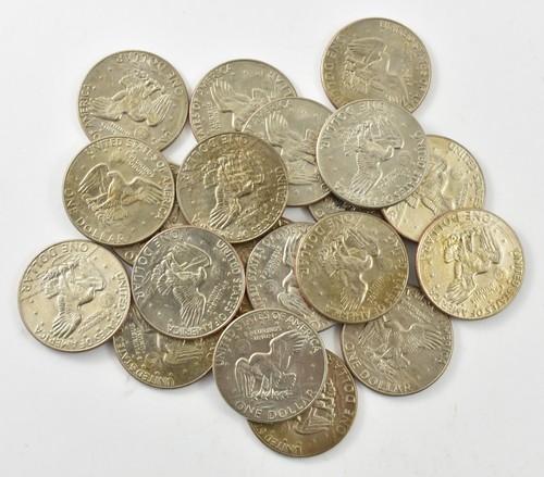 1977-D AU/BU/Unc Eisenhower Ike Dollar Clad Roll 20 Coins Lot - Picture 6 of 7