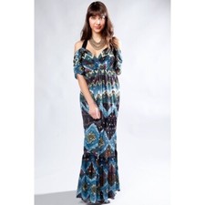Anthropologie TRYB Markus Brevick Printed Maxi Dress XS $188