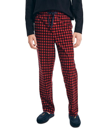 Cozy Fleece Lounge Pants Red Plaid Size 