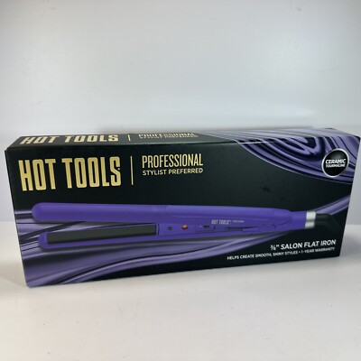 New HOT TOOLS Professional Stylist Preferred  3/8'' Salon  Flat Iron Model UL7124