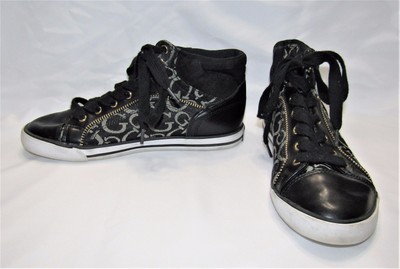 black and white guess shoes