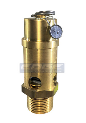 #ad 150 PSI BRASS SAFETY RELIEF POP OFF PRESSURE VALVE COMPRESSOR TANK 1quot; NPT $67.87