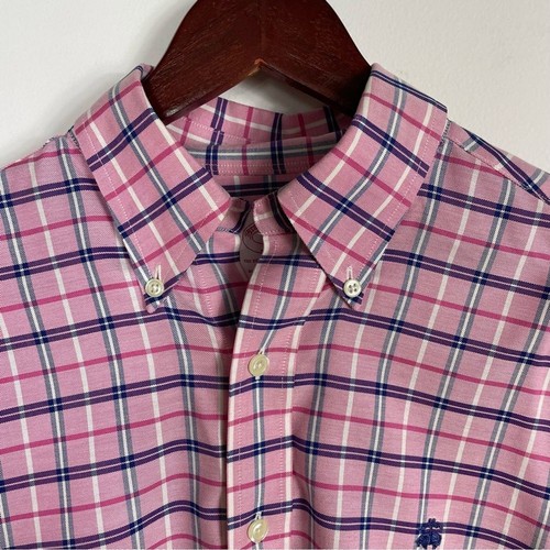 Camicia uomo Brooks Brothers rosa a quadri con bottoni taglia S - Foto 10 di 10