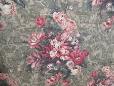 Vtg Raymond Waites Buckingham Fabric Brushed Cotton Floral 1.75 Yd Mill Creek