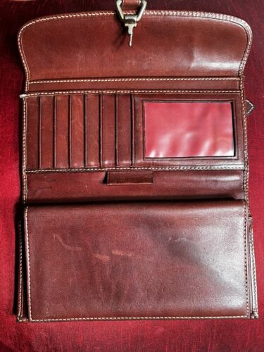 Dooney & Bourke Signature Monogram Checkbook Wallet Lock & Key Preowned - Picture 3 of 9