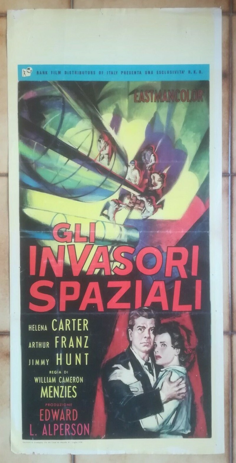 Locandina originale film Gli invasori spaziali (1953) - Regia di William Cameron Menzies