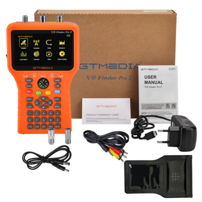 DVB-S/S2/S2X/T/T2/C Satellite Terrestrial TV-Signal Finder Meter Strength Tester
