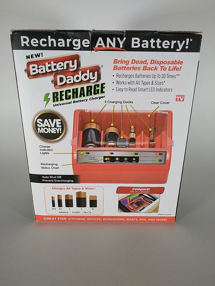 NUEVO Cargador de Batería Universal Battery Daddy Recharge Foto 2 de 4