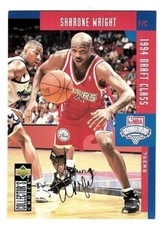 1994-95 Collector's Choice FRENCH Gold Signature Basketball Sharone Wright #411