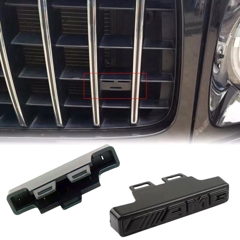 Genuine G-Class W463a G 63 AMG BLACK Grille Emblem NEW For Mercedes-Benz