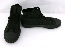 PF Flyers Shoes Center Hi Black Mono Sneaker Mismatched 9/10