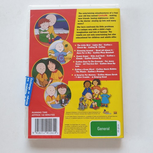 Caillou + Hurray For Huckle (DVD, 2-Disc) PAL Region 4 (Over 4+ Hours of Fun!) - Picture 5 of 8