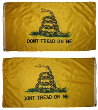 3x5 Gadsden 3ply Double Sided Flag Grommets House Banner (Made in USA) 3 Layers