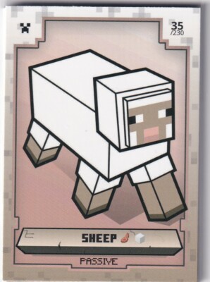 Panini Minecraft Adventure Trading Cards Karte Nr. 35 Sheep Schaf