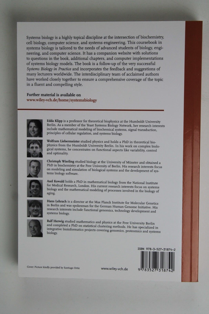Systems Biology by Wolfram Liebermeister, Hans Lehrach, Edda Klipp