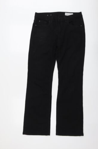 Pantalones de mezclilla rectos para mujer Esprit negros algodón talla 29 in L32 con botón regular - Imagen 1 de 10