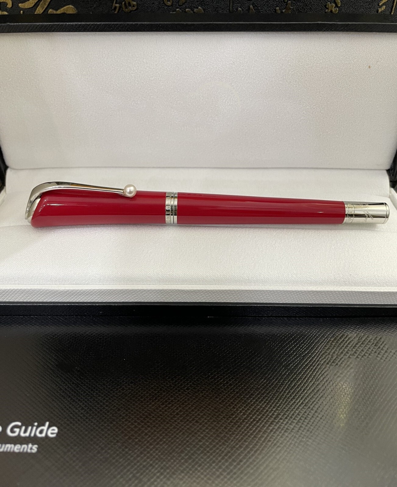Deluxe Monroe Series Red - Silver Clip 0.7mm Rollerball Pen No Box