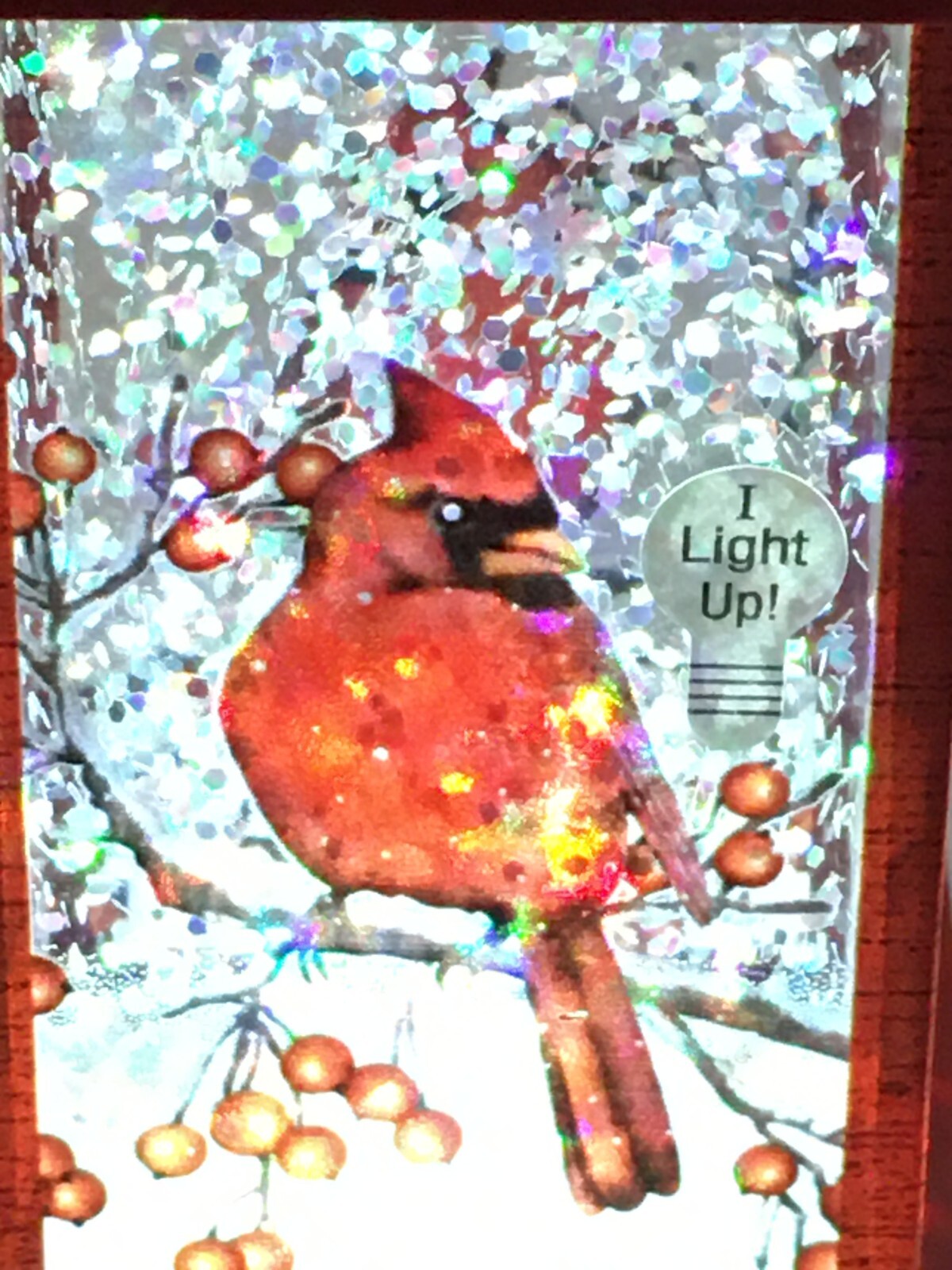 Ganz LED Light Up Mini Shimmer Cardinal Red Lantern Water Globe Battery ...