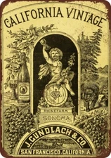 1889 Sonoma wine Country AD Vintage LOOK Reproduction Metal Sign 8 x 12