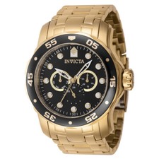 INVICTA 48mm PRO DIVER SCUBA GOLD Chronograph Stainless Steel, Water Resistant