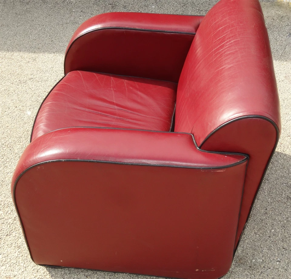 Sillón de cuero moderno decorativo Robert A.M. Stern muebles de negocios de nogal americano  Foto 4 de 4