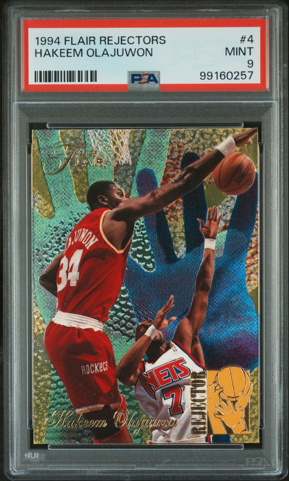 1994 FLAIR REJECTORS #4 HAKEEM OLAJUWON PSA 9