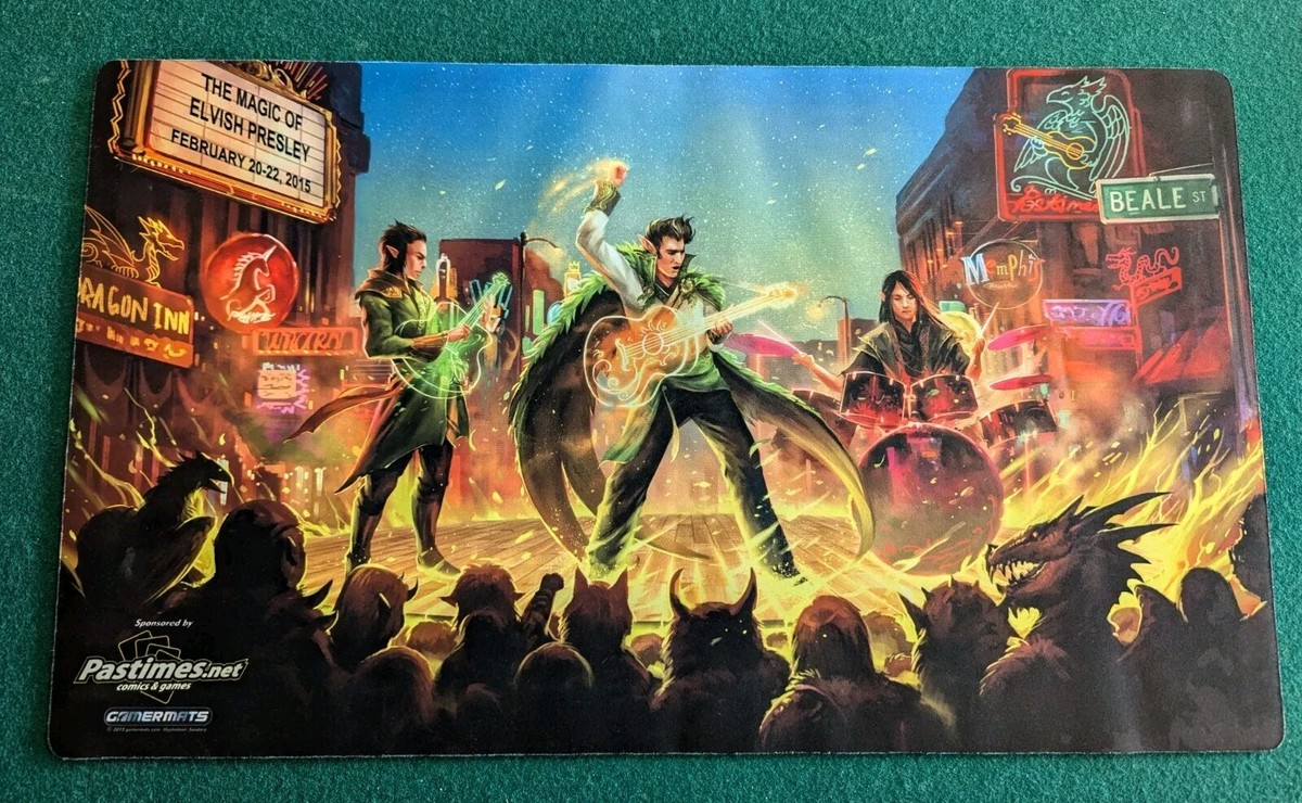 GP Memphis 2015 Elvish Presley Playmat Magic Gathering | eBay