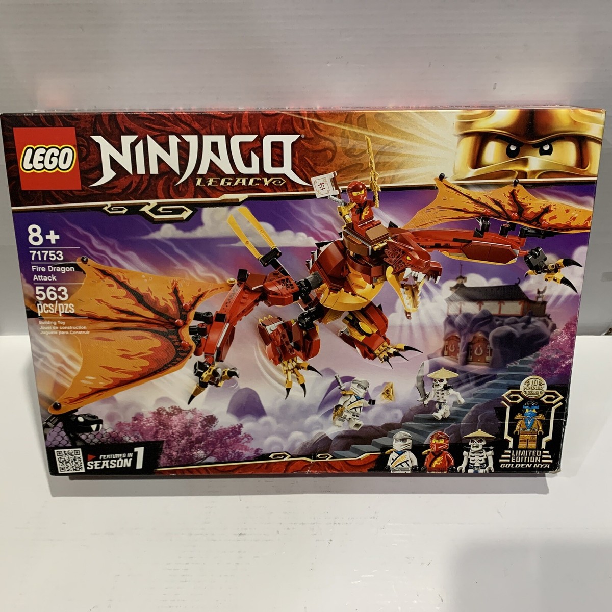 LEGO NINJAGO 71753 Fire Dragon Attack Building Kit 563 Pcs